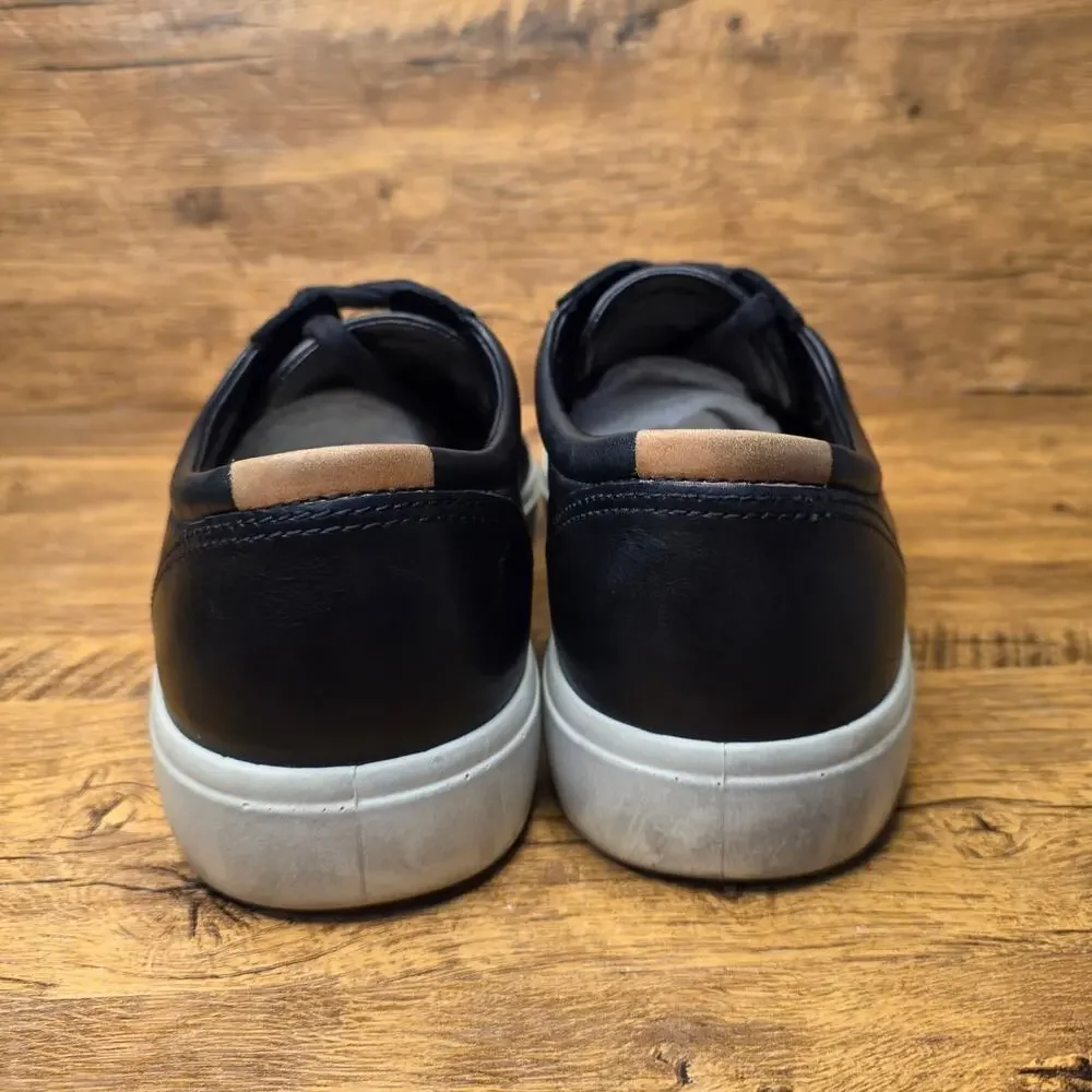 ECCO Soft 7 black leather Mens Sneakers size 46 US12